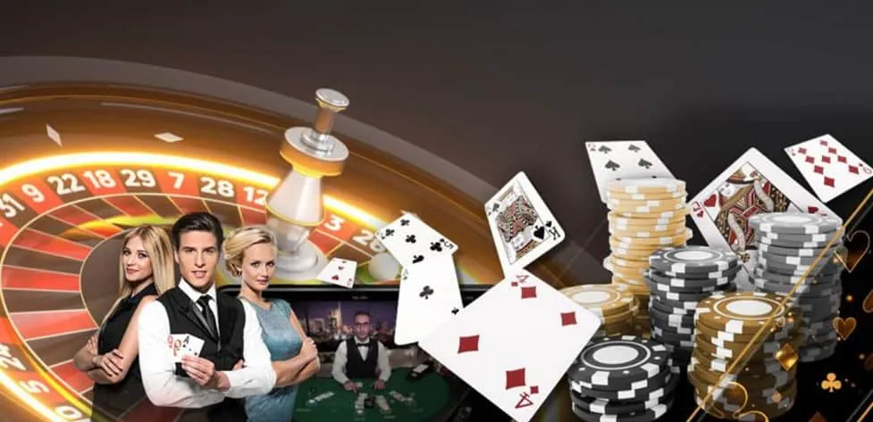 Live Blackjack table with cards